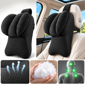 Dual-Core Car Headrest with Neck Support Pillow