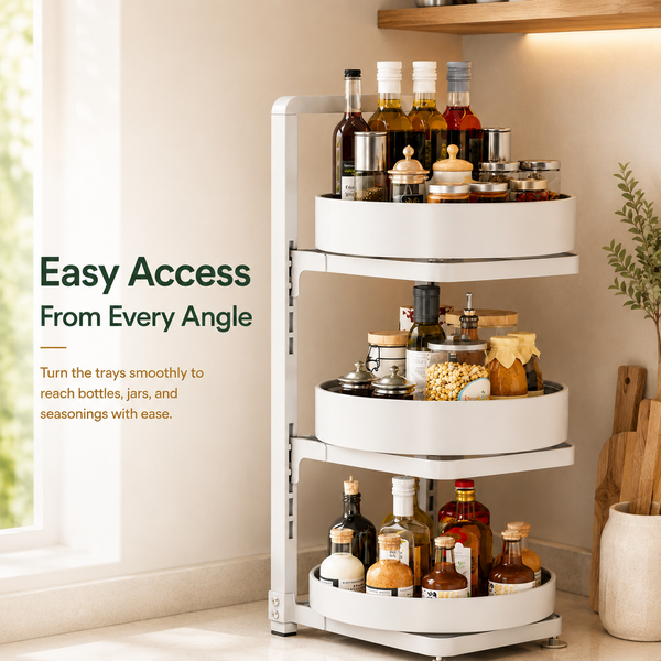 Multi-Use 360 Degree Rotating Adjustable Carbon Steel Storage Rack