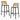 Modern Rattan Bar Stool Chair with Backrest – Black Frame High Counter Stool