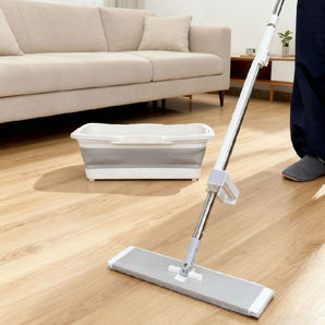 Premium Foldable Mop & Collapsible Bucket Set