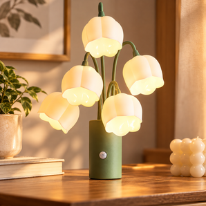 Flower-Shaped Magnetic Rechargeable Sensor Wall Lamp