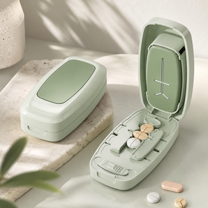 Compact Pill Cutter with Storage Case Portable Tablet Splitter