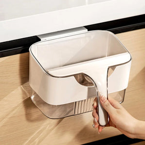 Cabinet Mounted Kitchen Garbage Bin with Scraper